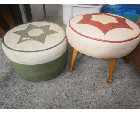 retro pouffe & stool
