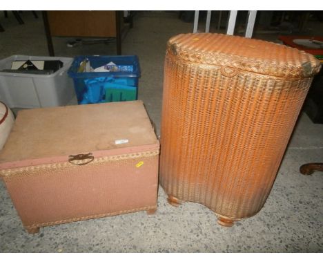 lloyd loom style stool & bin