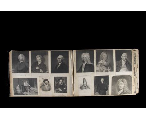 A Large bound scrapbook, containing hundreds of reference images which have been stuck to the 27 thick card pages, including 