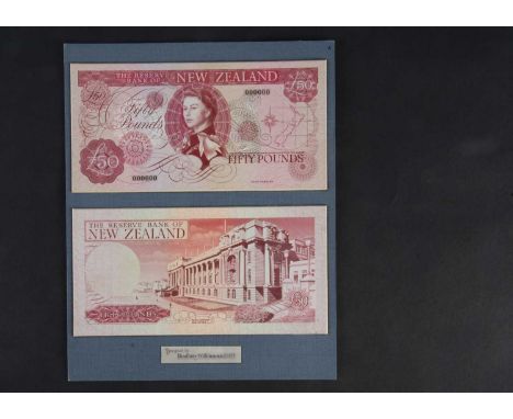 The Reserve bank of New Zealand, a collection of stunning original design essays for the face and reverse of a £50 note, prod