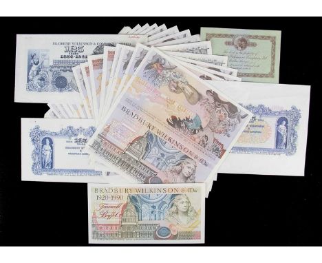 A collection of Bradbury Wilkinson and Co Ltd Advertizing Banknotes, circa 1970s - 1980's including approximately twenty larg