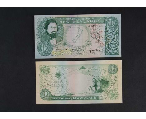 The Reserve bank of New Zealand, a  pair of hand drawn early stage design essays for the face and reverse of a £10 note,  mos