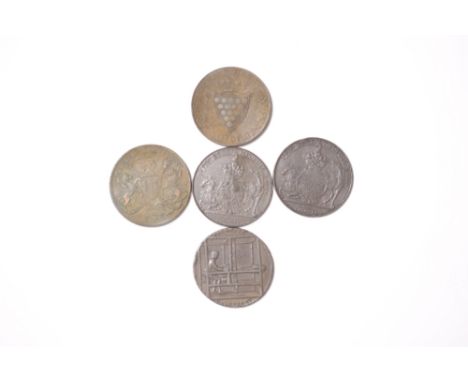 A GROUP OF THREE LATE 18TH CENTURY CORNISH HALF PENNY TRADE TOKENS to include one for Penrhyn, Dalton & Hamer numbers 2, 4 an