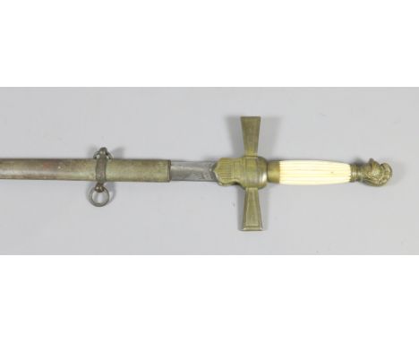 An American Lodge sword with married scabbard C1890. 100 cm