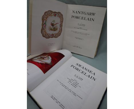 John (W.D.) Nantgarw Porcelain, published by R.H.Johns Ltd, 1948 in maroon leather with gilt tooling, together with John (W.D