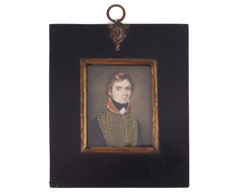 ˜A PORTRAIT MINIATURE OF PETER BRETON (1792-1862) OF THE BOMBAY ARTILLERY, BY JOHN JACKSON (1778-1831), 1816 in uniform, sign