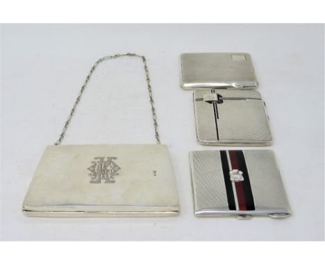 ˜A GEORGE V SILVER PURSE, C.S. GREEN &amp; CO., BIRMINGHAM, 1915 of trapezoidal outline, engraved with monogrammed initials M