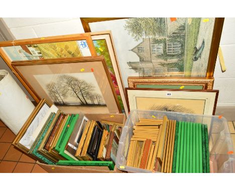 A QUANTITY OF PICTURES AND PRINTS etc, to include a Juliet Pannett charcoal sketch of a chestnut seller, four large scale str