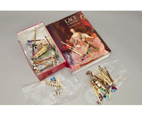 LACE MAKERS BOBBINS, approximately one hundred and twenty five in treen, bone and synthetic materials, together with a few ot