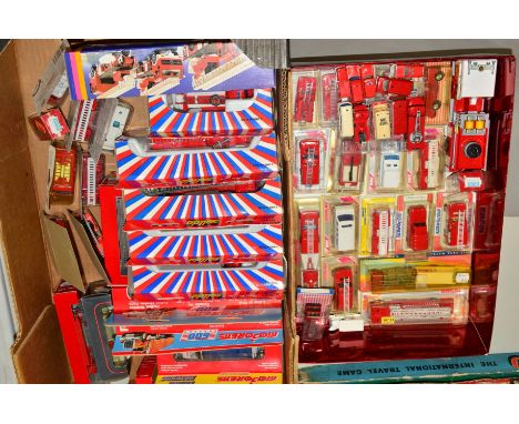 A QUANTITY OF BOXED AND UNBOXED FIRE ENGINE MODELS - Continental Manufactures, Solido, Majorette, Siku, Norev, Herpa, Efsi,  