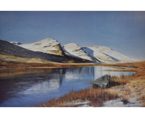 *Local Interest - After Phillip Alder (20th Century), coloured print, 'Crinkle Crags From Red Tarn', Lake District, signed to