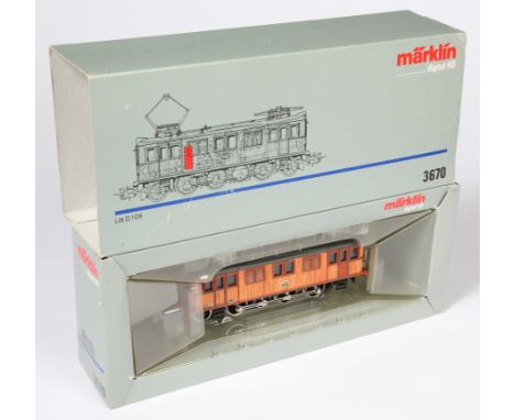 Marklin HO Gauge 3-rail Digital Ref 3670 Litt D109 Overhead Electric Locomotive No. 109. Condition is Excellent Plus to Near 