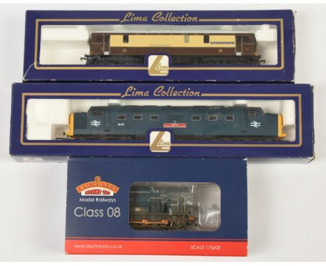 Bachmann and Similar Group of Diesel Locomotives to include Bachmann 32-115 BR Blue Class 08 No. 08173 with factory weatherin