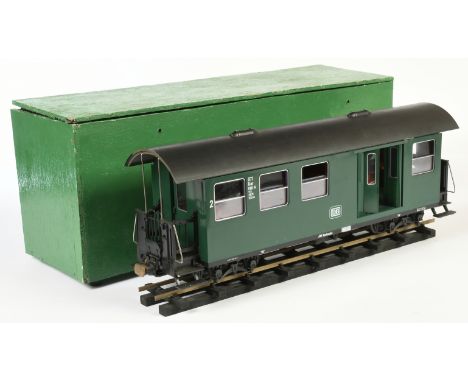 L.G.B. G Scale 30710 2nd Class Coach - Conditions: Mostly Good Plus to Excellent, some debris on the wheels is present, Minor