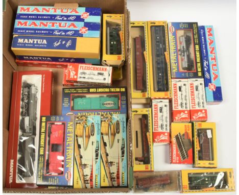 Mantrua, Fleischmann &amp; Similar mixed group of Locomotives and Rolling Stock (see photo). Conditions are Good to Near Mint
