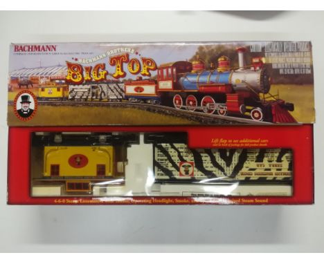 A boxed Bachmann 1:20. gauge Big Top electric train.