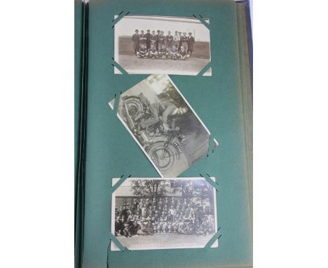 An album of First World War and other photographs and postcards.