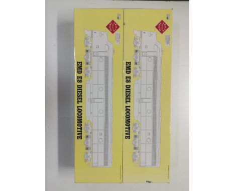 Two Aristo 1:20.3 EMD E8 Diesel Locomotive; Atlantic Coast line ART-23604 &amp; Southern Art-23608.