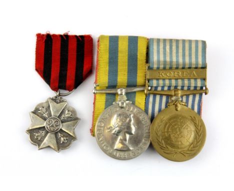 Two medals, one for Korea for the United Nations, and a 22266751 BDSM. D. R. Edwards KSLI duplicate, with a further medal.