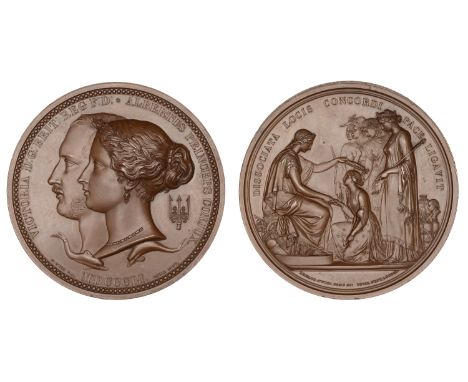 Great Exhibition, Hyde Park, 1851, Prize Medal, a copper award by W. and L.C. Wyon, conjoined heads of Victoria and Prince Al