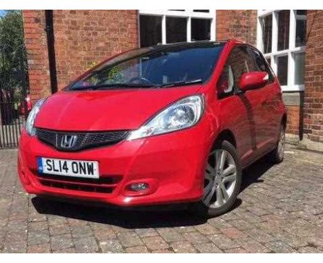 2014 Honda Jazz I-VTEC EX 5 door hatchback, 1339cc, petrol, red, black interior, panoramic roof, 19,000 recorded miles, regis