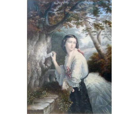 George Baxter (1804-1867) print "The Love Letter", published 1856, in a contemporary gilt frame.37cm x 27cm.