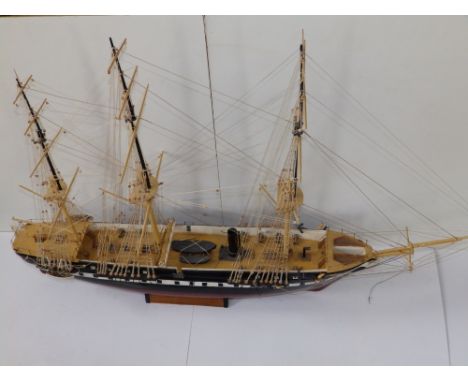 A 20thC wood &amp; plastic scale model of the sailing ship 'Jyland', 38" across.