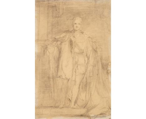 Sir David Wilkie (1785-1841)/Portrait of William IV/full-length, wearing robes/pencil sketch, 19.5cm x 12cm/Note: The pencil 