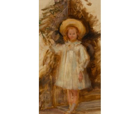 Sigismund Christian Hubert Goetze (1866-1939)/Portrait of Guyon Philipson Philipson-Stow as a Young Boy/full length/a sketch 
