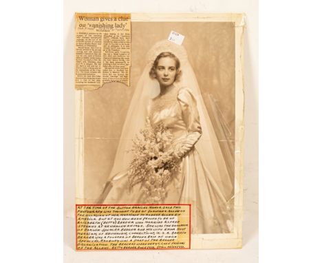 Bachroch/Wedding Portrait of Elizabeth Berger/gelatin silver print, 38cm x 27cm/and various other photographs, many of race m