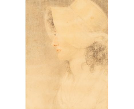 Follower of John Downman (1750-1824)/Bust Portrait of Henrietta Massey, Aged 17/pencil and watercolour, 18cm x 14cm CONDITION