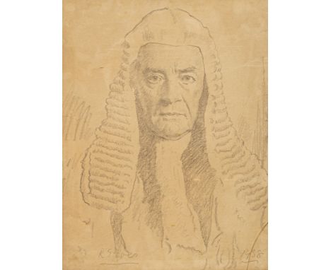 Reginald Grenville Eves (1876-1941)/Maughan Lord Chancellor/pencil sketch, 62cm x 47cm/and other portraits CONDITION REPORT: 