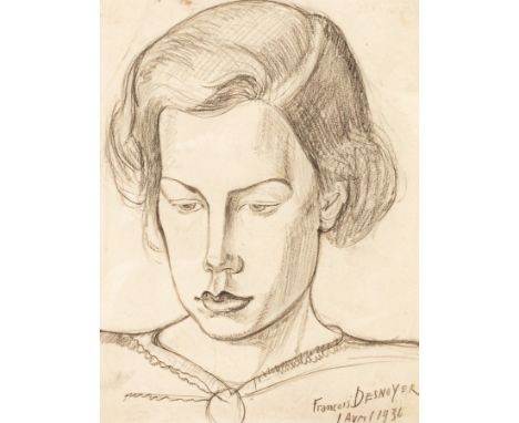 Francois Desnoyer (1894-1972)/Portrait of Katherine Gavin Jones/signed and dated 1st Avril 1936/pencil, 26.5cm x 20cm CONDITI