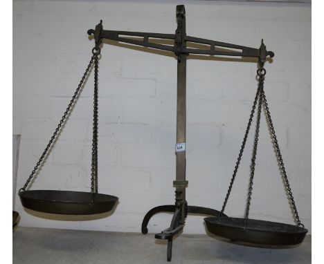 A pair of large shop scales