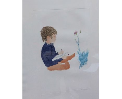 Patrick Proctor:  "Marcus", artist signed limited edition screen print, 312/5000, 21" x 13½", framed and glazed Purchased fro