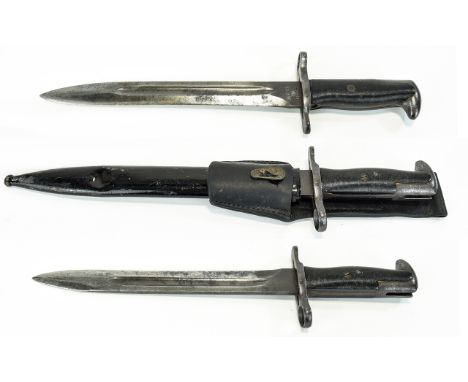 American Bayonet Looks To Be A Converted M1 Bayonet Marked A F H With Associated Scabbard And Frog. 