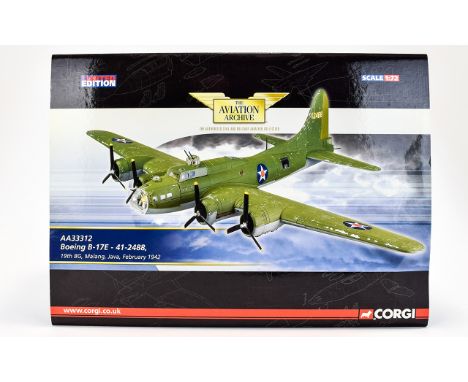 Boxed Ltd Edition Boeing B17 E Java 1942 AA33312 Model Plane by Corgi. The Aviation Archive. Scale 1:72. 19th BG Malang Java,