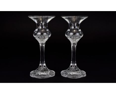 Two Candlestick Holders. Classic rose collection, Rosenthal Group Germany both approx 6 inches tall. 