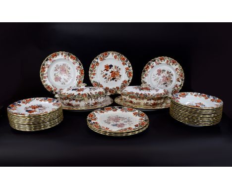 A Large Collection Of Spode Copeland 'Bertha' Imari Pattern Serve ware Approx 32 pieces in total to include two oval tureens,