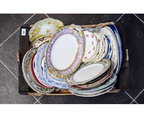 A Collection of 19th and 20th century ceramics. Approximately 26 items in total to include floral and gilt edged cake plates,