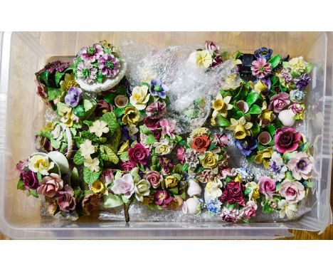 A Collection of Ceramic Flower Posy Ornaments including Staffordshire, Radnor, Sylvac, Alderley Bone China, Thorley etc