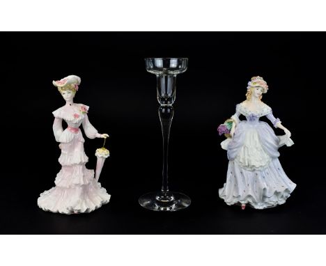 Two Ceramic Coalport Figures Compromising of 'Lavender Sweet Lavender' from the 'Cries of London' collection. Compton and Woo