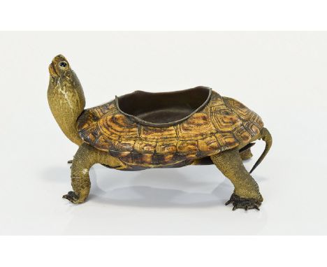 Taxidermy Interest Antique Tortoise Inkwell Standing tortoise with central circular aperture to shell for inkwell. Good condi
