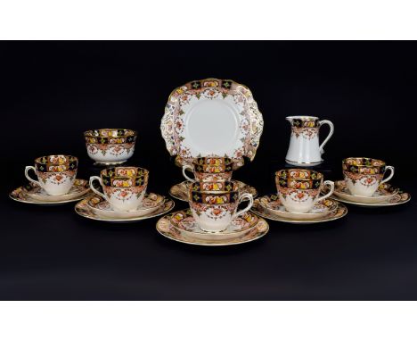 Thomas Forrester And Sons Phoenix Ware China comprising of 1 Large Plate, 6 Tea Plates, 6 Saucers, 6 Cups and 1 Milk Jug and 