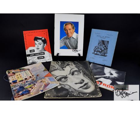 Autograph Interest Signed Andy Williams Programme Along With A Collection Of Vintage Theatre And Music Programmes Approx 29 i