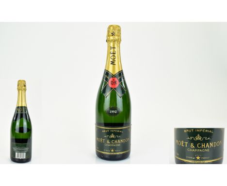 Brut Imperial Moet & Chandon Vintage Bottle of 1992 Champagne - Excellent Year. Seal Intact & Stored Correctly - Please See P