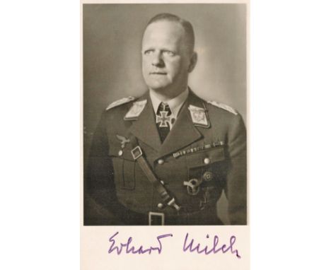 Erhard Milch signed 6x4 inch black and white vintage photo. Erhard Milch 30 March 1892 , 25 January 1972 was a German field m