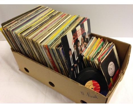 A quantity of vintage vinyl LPs and singles c1960-80s. Approx 120 LPs and 40 singles.
