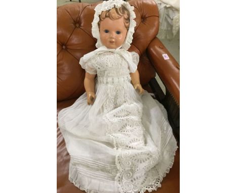 Large vintage Schildkröt T70 'Ursel' doll in good condition. 26" tall, turtle mark to back of neck and turtle marks and T70 t