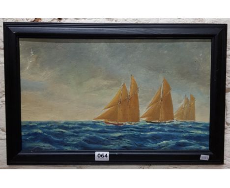 VIN TAGE OIL ON BOARD SEASCAPE 